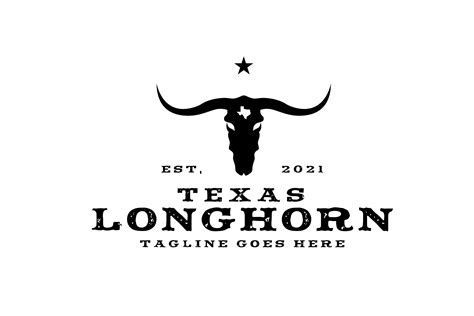 Texas Longhorn - Western Bull Cow Head Silhouette Logo By weasley99 ...