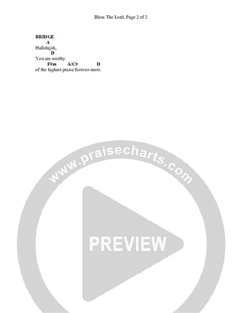 Bless The Lord Chords PDF (Charles Billingsley / Red Tie Music) - PraiseCharts