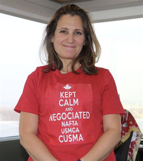 Canadian MP Chrystia Freeland wearing a based t-shirt : r/neoliberal