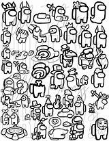 Among Us Coloring Sheets  36 Digital PDF Pages Etsy sketch template