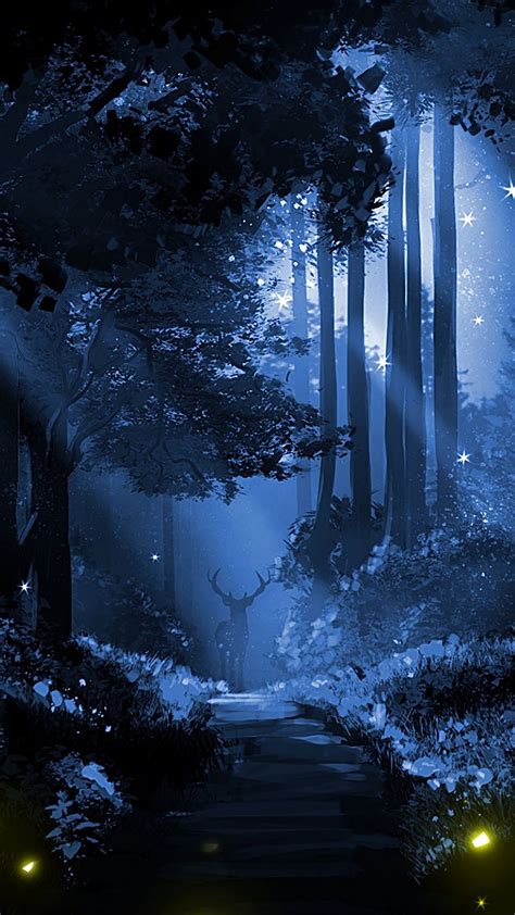 Forest Anime Night Wallpapers - Wallpaper Cave