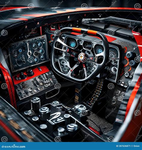 Cool Interior of a Racing Car - Ai Generated Image Stock Illustration ...