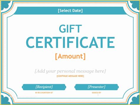 Free Gift Certificate Template Open Office Of Download Restaurant Gift ...