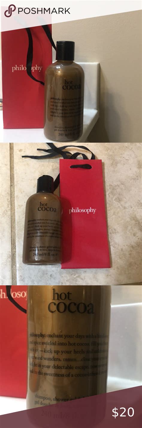 New 8 fl oz philosophy hot cocoa shampoo, shower gel, bubble bath with ...