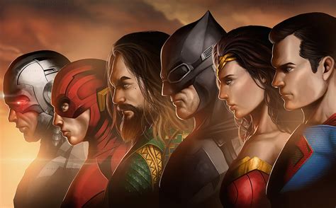 Download Justice League (2017) Barry Allen Cyborg (DC Comics) Flash Aquaman Batman Wonder Woman ...