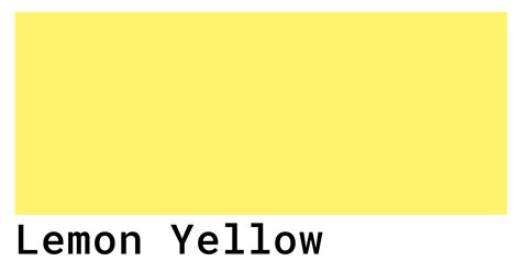 Lemon Yellow Color Codes - The Hex, RGB and CMYK Values That You Need