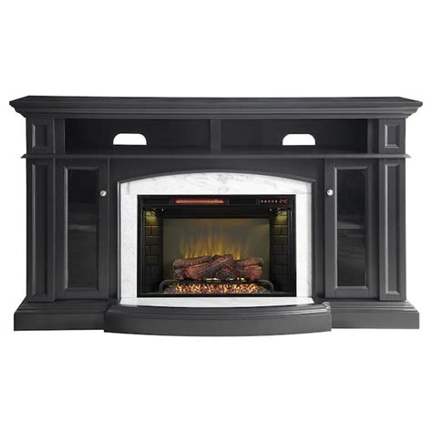 Scott Living 66-in W Dark Gray Infrared Quartz Electric Fireplace in the Electric Fireplaces ...