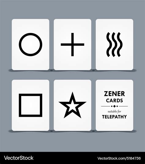 Zener cards Royalty Free Vector Image - VectorStock