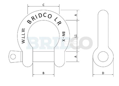 Stainless Steel Load Rated Bow Shackle Bridco