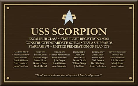 USS Scorpion Plaque by LordTrekie on DeviantArt