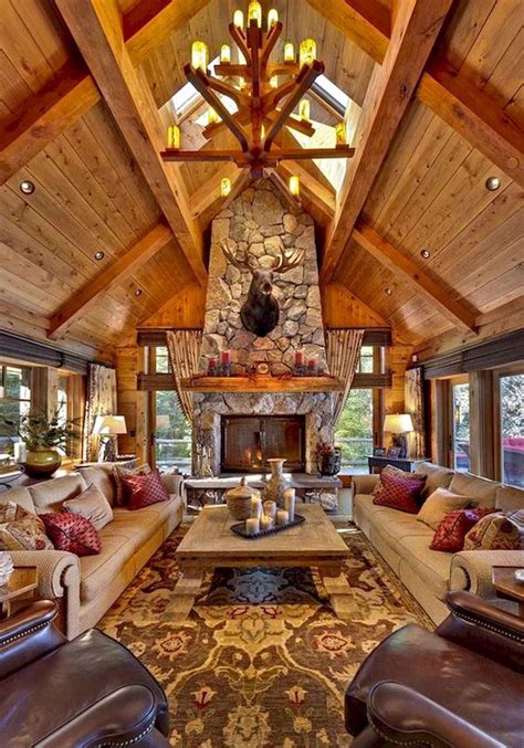 Favorite Log Cabin Homes Modern Design Ideas - FRUGAL LIVING | Cabin style living room, House ...