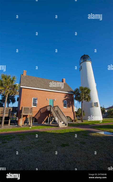 St. George Island Lighthouse on St. George Island, Florida Stock Photo ...