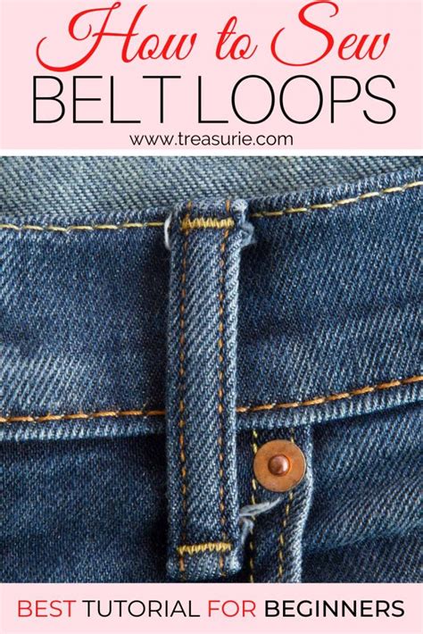 How to Sew Belt Loops - Easily & Quickly | TREASURIE