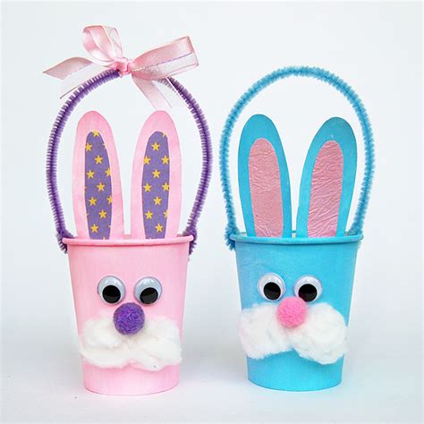 Paper Cup Bunny Basket | Kids' Crafts | Fun Craft Ideas | FirstPalette.com