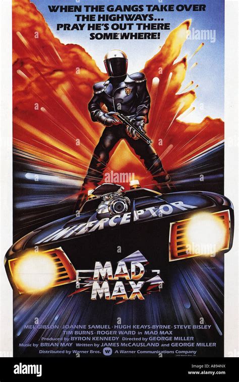 MAD MAX poster for 1979 Warner film with Mel Gibson Stock Photo - Alamy