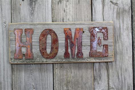 Custom Sign 4" Letters | Rustic signs, Metal letters, Rustic