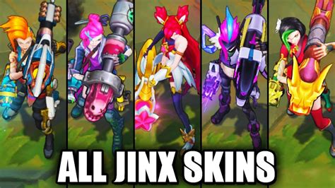 All Jinx Skins Spotlight (League of Legends) - YouTube