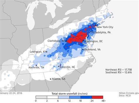 January 2016 snowstorm was a Category 5 event | NOAA Climate.gov