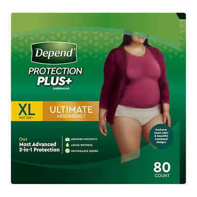 Depend Protection Plus Ultimate Underwear for Women Extra Large 80-count: | eBay