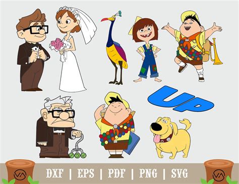 Up movie SVG Bundle Eps Dxf Png files Russel SVG Carl | Etsy