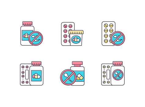 Birth control color icons set 3530060 Vector Art at Vecteezy