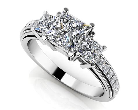 Dazzling Princess Cut Engagement Ring - Roco's Jewelry - Bakersfield CA