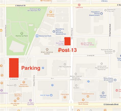 Parking – Pasadena Post No. 13