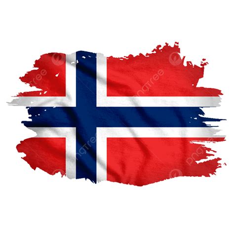 Norway Flag In Watercolor Hard Brush New, Norway, Flag, Norway Flag Waving PNG Transparent ...