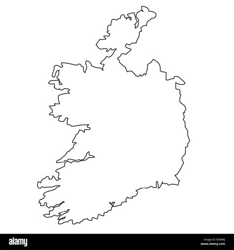 Outline, map of Ireland Stock Photo - Alamy