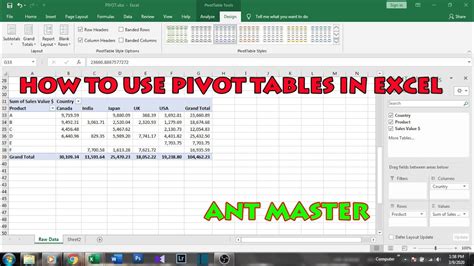 HOW TO USE PIVOT TABLES IN EXCEL : DATA ANALYSIS 2020 - YouTube