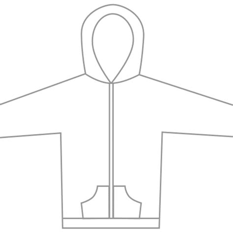 Blank Zip Up Hoodie Template