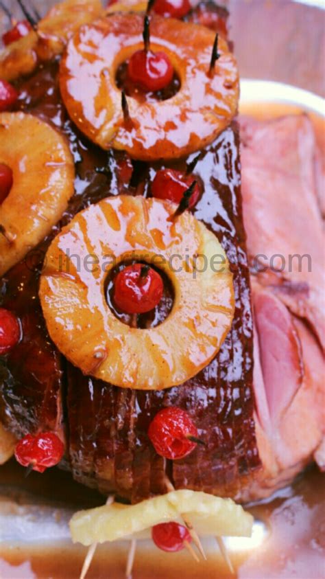 Ham with Pineapple and Brown Sugar Glaze | I Heart Recipes