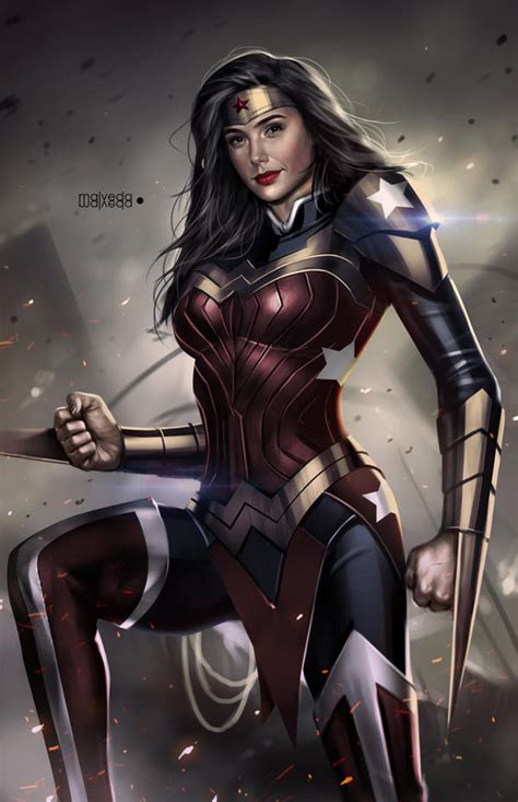 Armored WW (Gal Gadot's face) by alex-malveda on @DeviantArt | Wonder woman fan art, Wonder ...