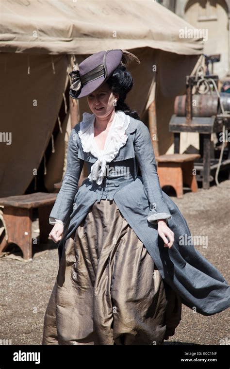 Corsham, Wiltshire, UK. 7th May 2014. An Actress on the film set of Poldark Stock Photo - Alamy