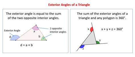 Exterior Angles of a Triangle (solutions, examples, videos)