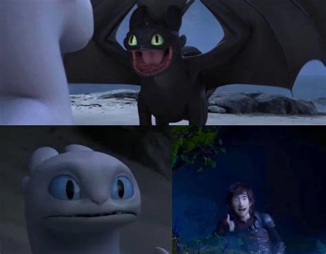 Create comics meme "origin of toothless dancing in front of light fury meme, meme with toothless ...