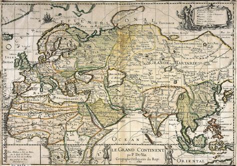 Antique Map of Grand Tartaria and Russia Stock-Foto | Adobe Stock