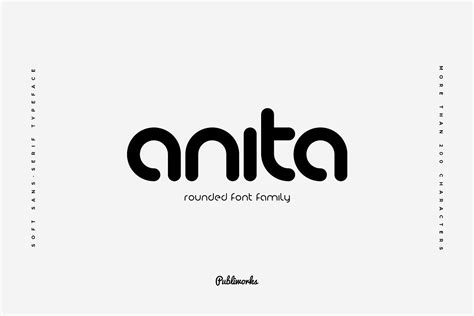 Anita - Geometric & Rounded Font | Graphic design fonts, Typeface, Typography design
