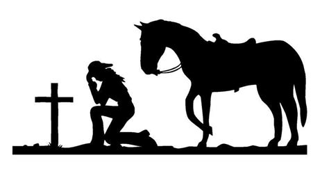 Praying Cowboy Silhouette at GetDrawings | Free download