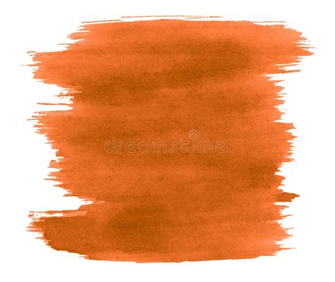 Watercolor Vibrant Orange Background with Clear Borders and Divorces. Watercolor Brush Stains ...