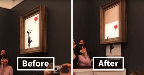 Banksy’s Girl With Balloon Is Sold For $1M, But Gets Immediately Shredded | Bored Panda