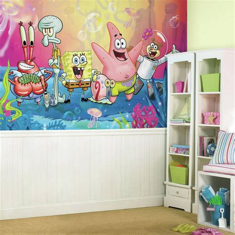 RoomMates Decor SpongeBob Squarepants Animation Orange Spray and Stick ...