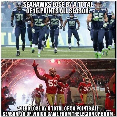 A cool fact about the 49ers vs. Seahawks (courtesy of Seattle Seahawks ...