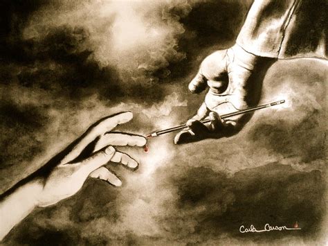 The Hand of God Drawing by Carla Carson - Pixels