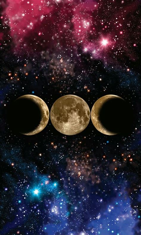 Medieval Witchcraft Moon Phases Wallpaper - MAXIPX