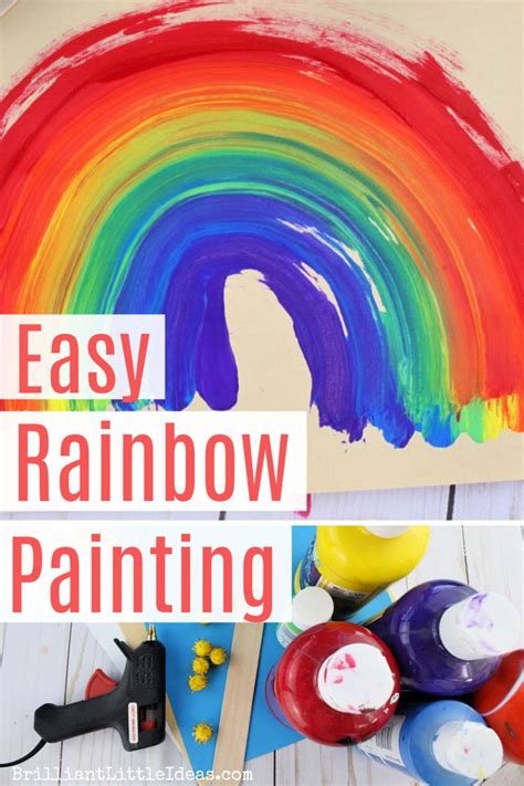 Easy Rainbow Painting with Pom Poms for Kids | Brilliant Little Ideas