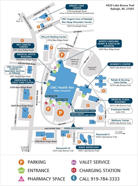 Patient and Visitor Parking | UNC REX Healthcare