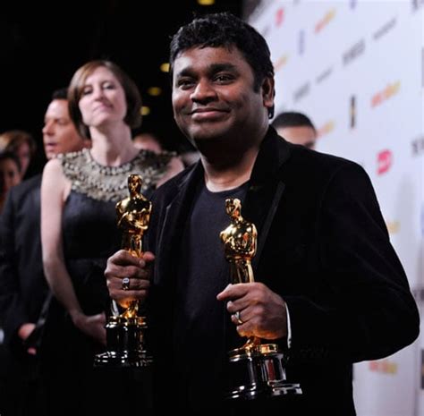 A R Rahman with his Oscars