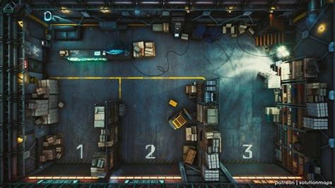 Dystopian City Warehouse - Free Cyberpunk Battle Map