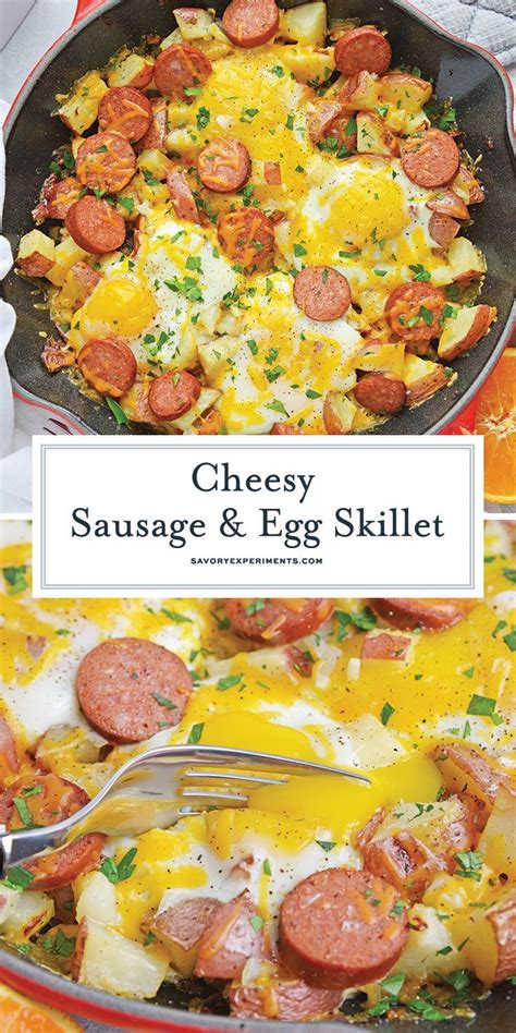 Sausage and Egg Skillet is a delicious breakfast skillet with andouille sausage, p… | Breakfast ...